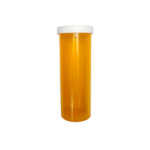 Frasco plastico contenedor naranja grande 13cm