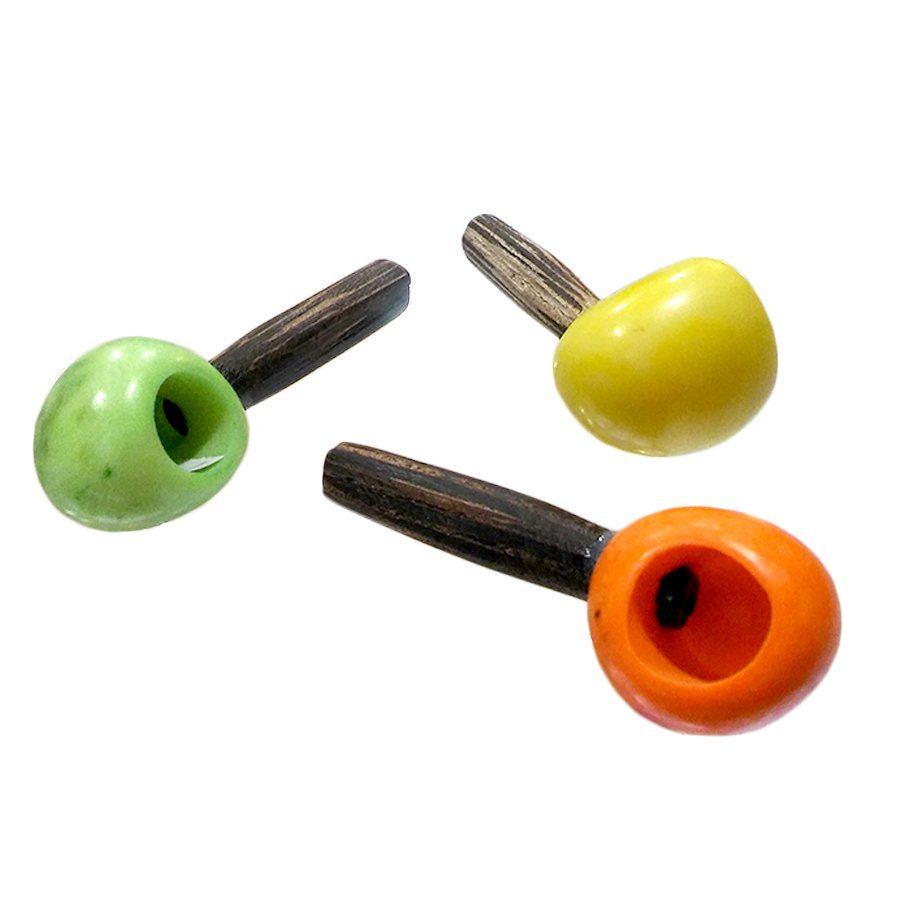 Pipa chica madera y tagua de colores - Imagen 3