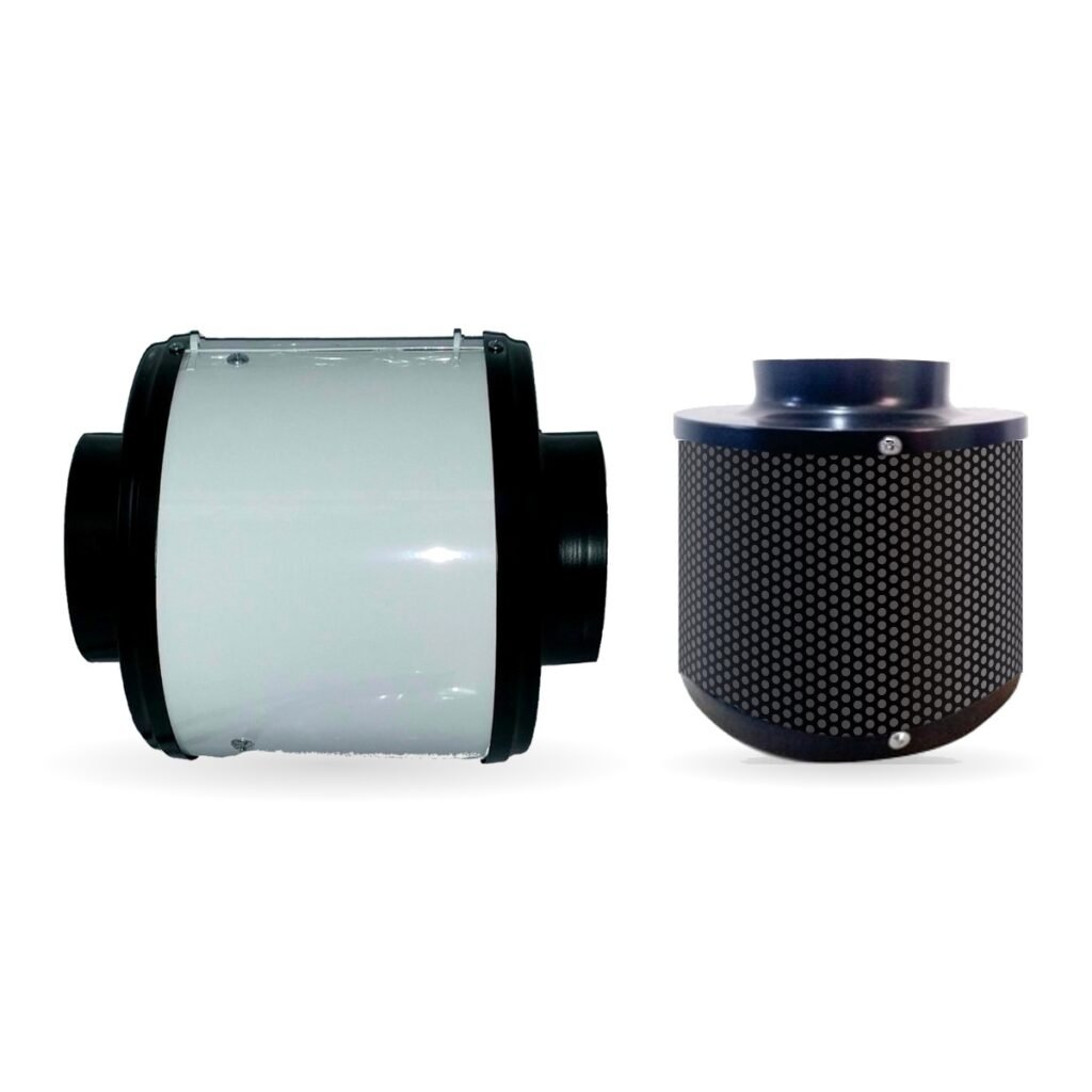 Combo Extracción 6" Turbina Lineal + Filtro Motor Bel 15x22 cm