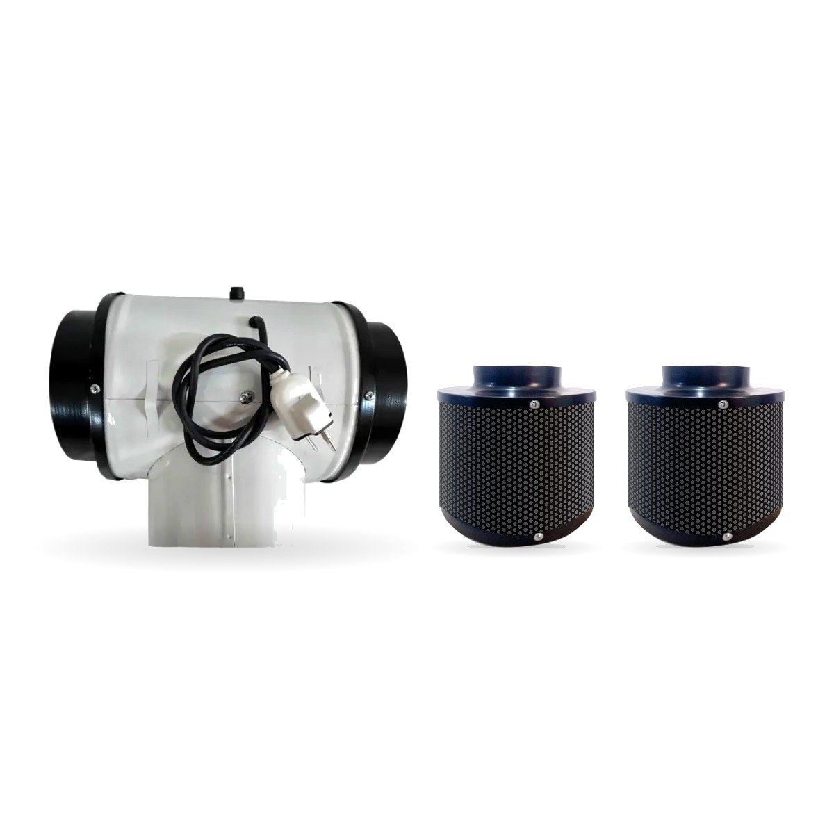 Combo Extracción 6" Doble Turbina 1 Vel + 2 Filtros Motor Bel 15x22 cm Combo Extracción 6" Doble Turbina 1 Vel + 2 Filtros Motor Bel 15x22 cm