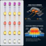 LEDs doble chip y disipación del Mars Aura 320